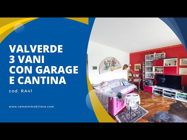 VALVERDE, 3 vani con garage e cantina in zona Maugeri