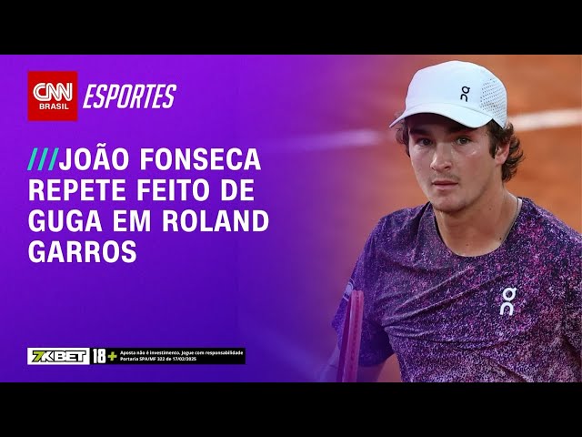 João Fonseca repete feito histórico de Guga em Roland Garros | CNN PRIME TIME