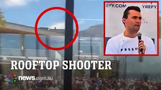 New vision shows person running from rooftop after Charlie Kirk was shot dead