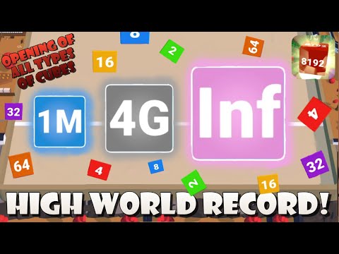 Awesome Cubes: 2048 Merge Game (by Kooply) - Opening All Cubes & Infinite Cube & Walkthrough Game!