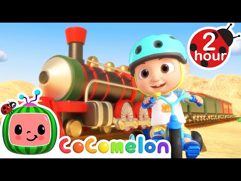 Riding My Bike Adventure with Trains! | 2 HOUR CoComelon Kids Songs & Nursery Rhymes | Kid Songs