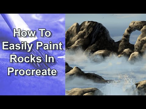 Easy Rock Painting Procreate Tutorial | Sunrise Beach