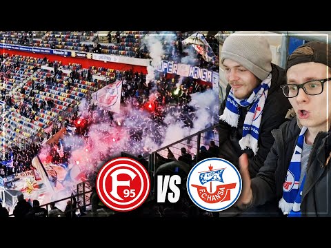 AUSWÄRTS PYROSHOW STADIONVLOG: Fortuna Düsseldorf - Hansa Rostock | 3000 Hansa Fans | Stadion Vlog