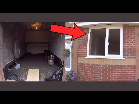 How we converted a garage into a room, from start to finish!  #renovation #conversion #bricklaying