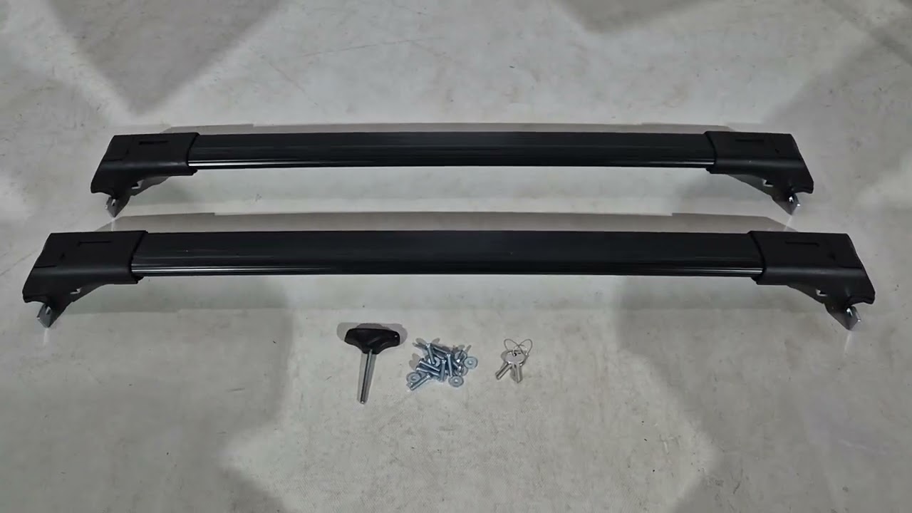 Jeep Compass 2016- рр. Перемички на рейлінги Skybar SPECIAL (2 шт) Video 2