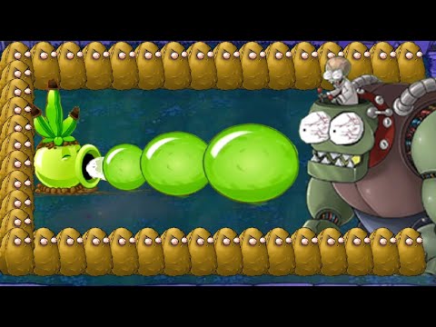 PVZ PC Fusion Challenge!! Mega Gatling Pea  VS Dr. Zomboss | PVZ 2 #9