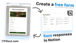 How to create free Notion forms - Fillout