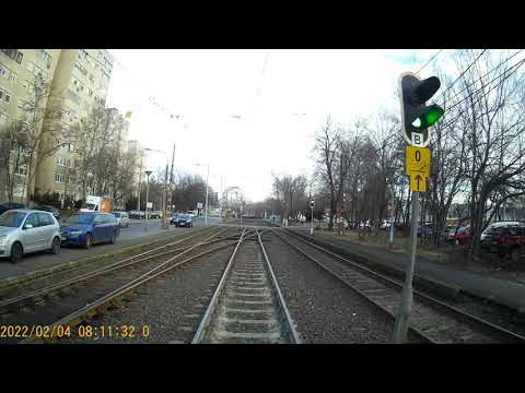 12-es villamos (Rákospalota (Kossuth utca)-Angyalföld ksz-Rákospalota (Kossuth utca)2022 02 04