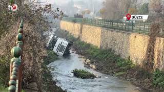 Dere Yatağına Devrilen Beton Mikserinin Sürücüsü Yaralandı
