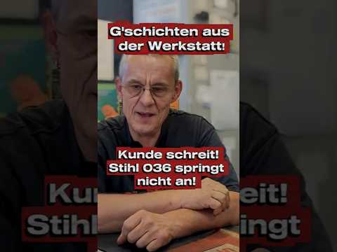 Kunde schreit und stoppt Kettensäge falsch! Stihl 036 #comedy #witzig #lachen #story #werkstatt