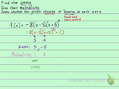 130 FER #25 Find Zeros and their Multiplicity