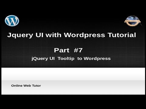 How to use jQuery UI with wordpress for beginners from scratch jQuery Tooltip with Wordpress
