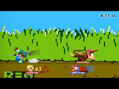 Toon Link  VS. Diddy Kong #3