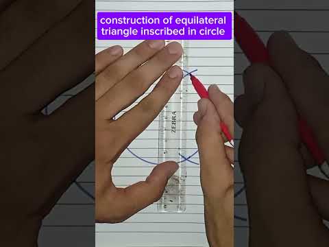 construction of equilateral triangle inside the circle #construction #compass