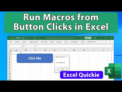 Run a Macro When You Click a Button in Excel - Excel Quickie 67