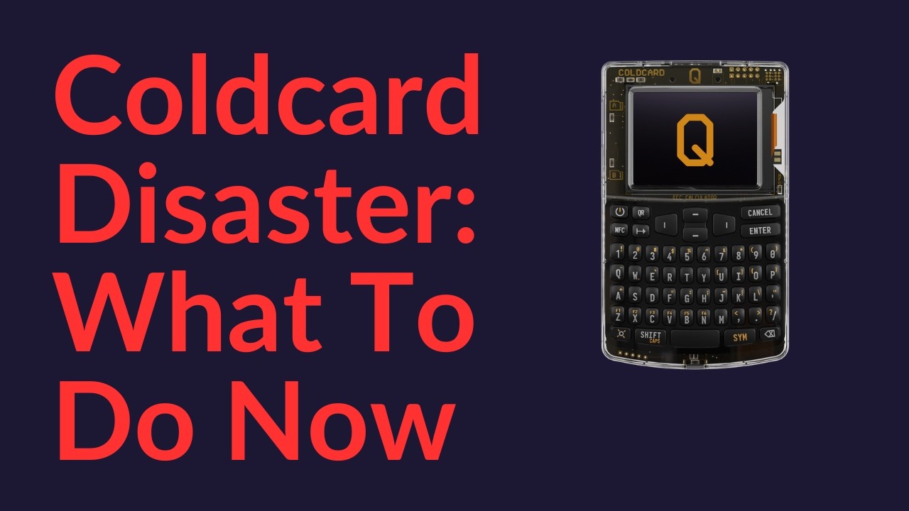 Coldcard Disaster: What To Do Now (Disable RBF)