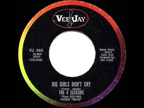 1962 HITS ARCHIVE: Big Girls Don’t Cry - Four Seasons (a #1 record)