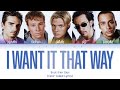Backstreet Boys I Want It That Way Color Coded Lyrics