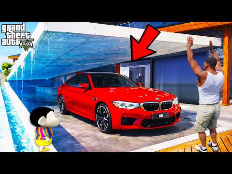 Franklin Found Secret Luxury Cars Garage in GTA 5 | SHINCHAN and CHOP