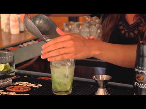 Kiwi Caipiroska Cocktail at Kapow Noodle Bar in Boca Raton