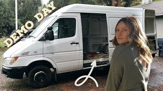 Gutting & Demo for my New Sprinter T1N Van Conversion Ep 3