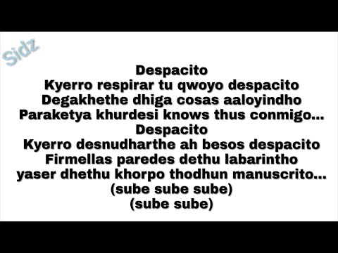 Despacito- All English lyrics(Easy learning)
