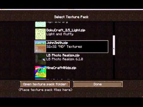 MineCraft: How To: Tutorial: How to Install Texture Packs (32x32+ and 16x16)