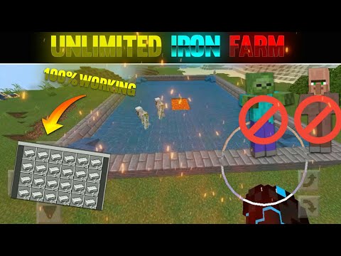 how to make unlimited iron farm||super easy no zombie no villagers||100%working in Minecraft