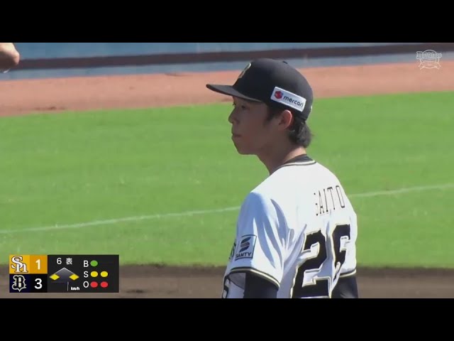 [Farm] struck out swinging at the end! Kyosuke Saito of The Buffaloes pitched stably with 6 strike out runs in 6 innings! September 12, 2024 Orix The Buffaloes vs. Fukuoka Softbank Hawks
