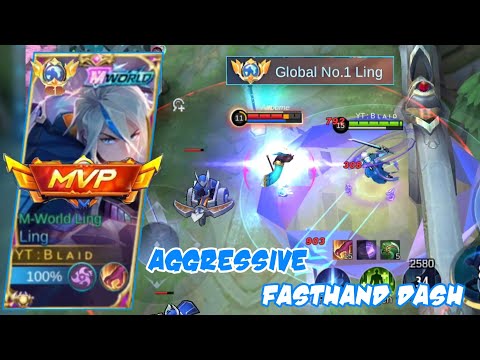 LING AGGRESSIVE & FASTHAND DASH COMBO! EASY WIN IN SOLO RANK 😎 TOP GLOBAL LING GAMEPLAY - MLBB
