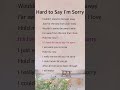 Hard to say I’m sorry | Chicago #lyrics