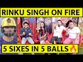 RINKU SINGH ON FIRE HITS 5 SIXES IN 5 BALLS Kkr Gt Rinkusingh