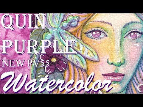 Van Gogh Watercolor QUINACRIDONE PURPLE Review Swatch Painting New 2019 Release Pigment PV55 Violet