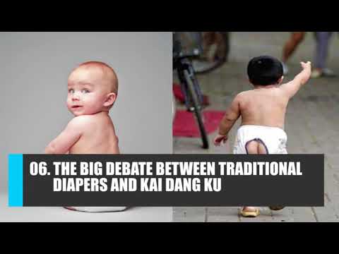 Part of a video titled Why Chinese Babies Wear Split Pants Instead Of Diapers - YouTube