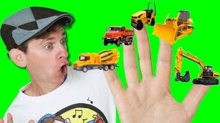 Finger Family Song - Construction Trucks | Dream English Kids | Printables