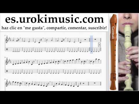 Tutorial de flauta dulce G. Sia - The Greatest Parte#1 um-927