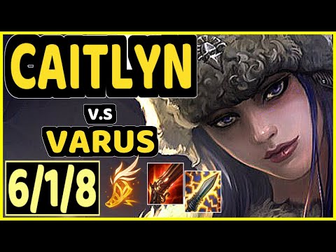 ZET (CAITLYN) vs VARUS - 6/1/8 KDA BOTTOM ADC GAMEPLAY - KR Ranked GRANDMASTER