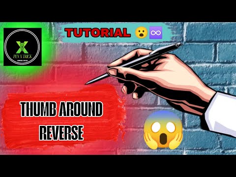thumb around reverse tutorial 💪💯 #learnpenspinning #penspinning #viral