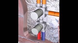 UP-Duschthermostat in Edelstahl Linie INOX