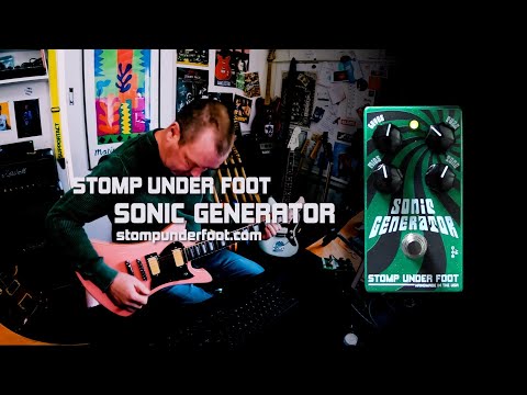 Stomp Under Foot Sonic Generator Fuzz 2010s - Green and Black Swirl image 5