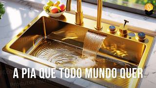 ✨POR QUE TODO MUNDO ESTÁ FALANDO DESSA PIA DOURADA DA SHOPEE?