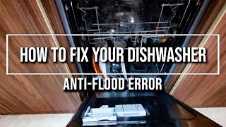 How to fix your dishwasher. Quick and easy repair. Overflow error. Cleaning the sensors