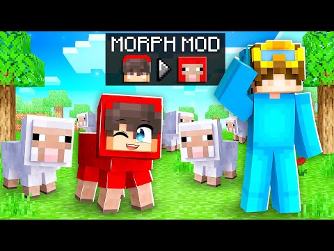 Using MORPH MOD To Cheat In Minecraft Hide and Seek!