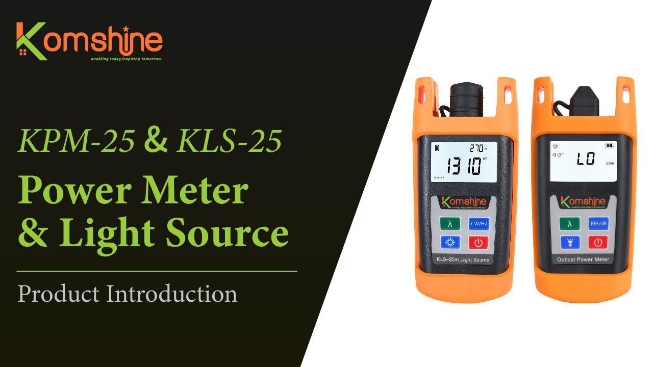 Optical power meter KPM 25m + Light source KLS 25m operation