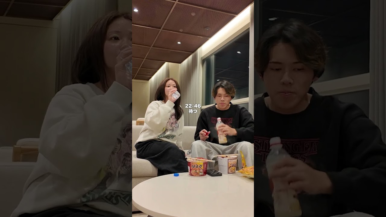 韓国で食べまくるカップルのナイトルーティン #同棲カップル  #カップル #ナイトルーティン