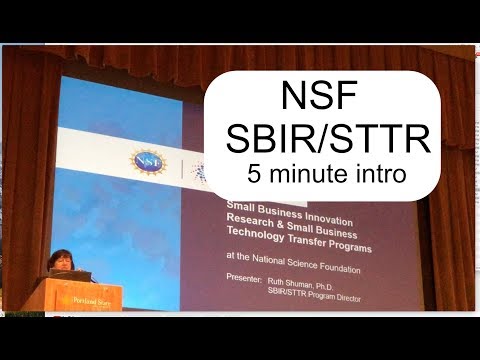 NSF SBIR and NSF STTR Startup Grants