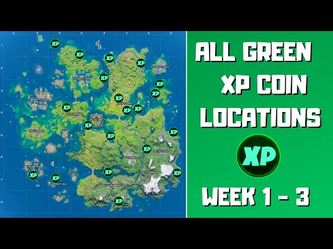 All 20 Green XP Coins Locations in Fortnite Week 1-3! - Fortnite Chapter 2 Season 3