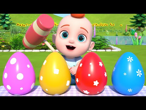 Learn vehicles with surprise eggs | Leo Kids Songs & Nursery Rhymes