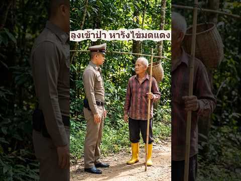 ลุงเข้าป่า หารังไข่มดแเดง Uncle Kum and Nong Maem #shorts
