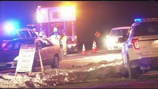 Snowmobiler into Congamond Lakes in Southwick